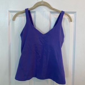 lululemon purple waist length tank top
